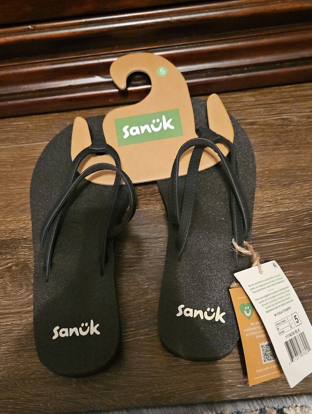 Sanuk Women\Kids Black Flip Thong Sandals